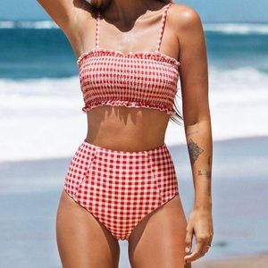 Red gingham bikini brand new with tags size M